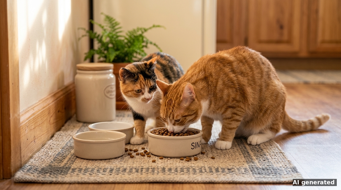 Katze frisst der anderen das Futter weg: Sofortmaßnahmen gegen Futterdiebstahl